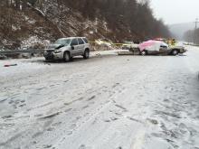 A two-car wreck killed one woman on Route 11 south of Danville on Tuesday afternoon.