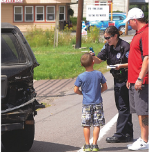 Aydan Yaman shown on duty, at a crash in Millville. (Press Enterprise file photo)