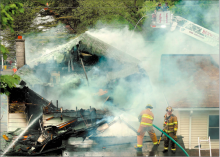 A view of the deadly blaze at 76 Main St., Mocanaqua. A view of the deadly blaze at 76 Main St., Mocanaqua.