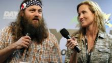 Willie Robertson, left, and Korie Robertson, of the reality TV show "Duck Dynasty", before the Daytona 500 NASCAR Sprint Cup Series auto race, at Daytona International Speedway in Daytona Beach, Fla, in February. (Associated Press)