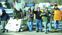A group of gun activists gathered for a rally in Danville Saturday morning