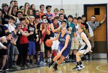 Warrior Run's Steph Shamburg, left, works the outside around Central Columbia's Hannah Klingerman during the second quarter of Friday night's game at Central. 