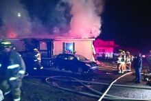 Volunteer firefighters from six companies rallied to battle smoky trailer fire in Catawissa early Thursday. The trailer was unoccupied and had been vacant since the start of the year. 