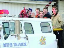 Benton wrestlers, from left, Jeric Kasunic, Matt Welliver, Zain Retherford, Logan Womelsdorf and Brandon Lontz.