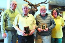 Members of the Bloomsburg Elks Club presented awards Thursday.