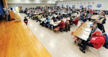 It was a full room at the Berwick Middle School cafeteria Wednesday evening as Salem Township officials went over the results of the survey they sent out to residents last fall.