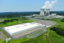 The Cumulus Data site is shown last summer next to the Susquehanna Steam Electric Station in Salem Township. Talen, which owns Cumulus, announced Monday it is selling the data center business to Amazon Web Services.