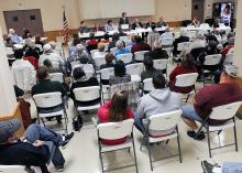 A crowd turned out at the Bloomsburg Fire Hall Monday evening to hear the candidates for Bloomsburg Council answer questions from the media and citizens. The event was sponsored by the League of Voters. 