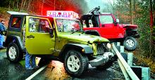 Icy roads lead to this five-vehicle crash in Madison Township Friday