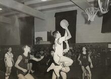 Nescopeck basketball standout Ron Powlus drives to the hoop during a game in the 1960s. Read about innovative Nescopeck basketball coach Chet Doyle on page 11 today.