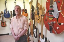 David Kinn owns the new KCI Music at 236 Main St. in Catawissa. He’s shown among a few of the guitars on display.